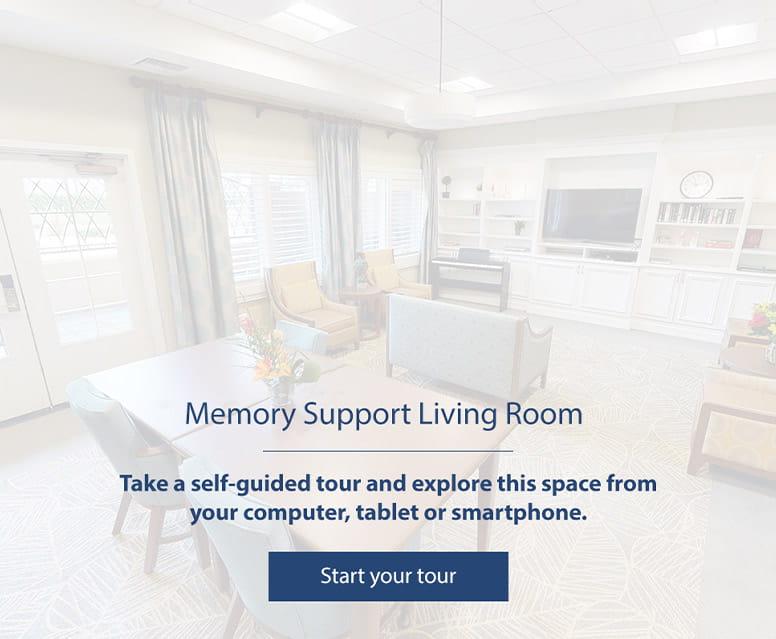 Memory Support Living Room - Vi at La Jolla Village Care Center. 